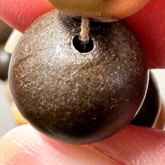 Women’s Necklace Beaded brown tones acrylic and wood lightweight ethnic 5458 W - Picture 8 of 13